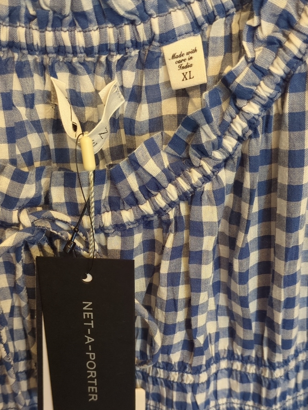 Last Call! Doen Emmaretta Dress In Blue Gingham XL NWT - Picture 3 of 5